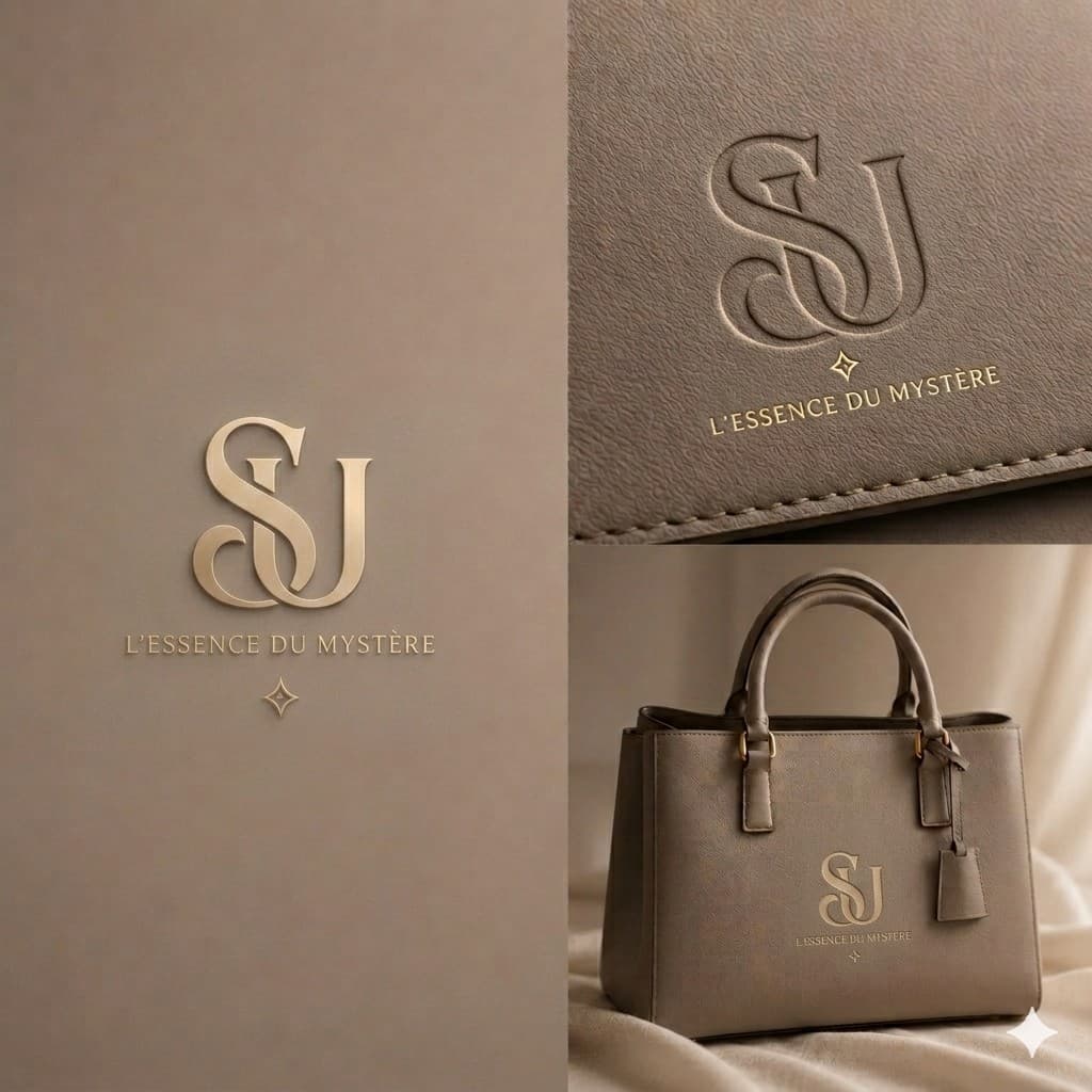 SU Doré Élégance champagne leather clutch